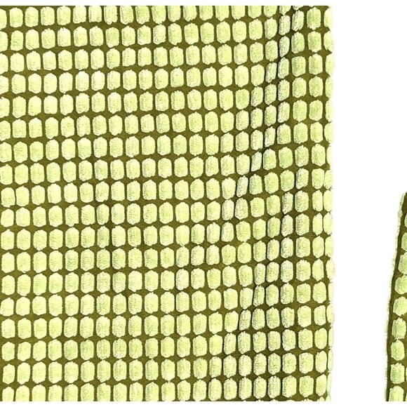 Two 20x20 Throw Pillow Cushion Cover MCM Atomic Green Velvet Textured Geometric - Picture 1 of 9
